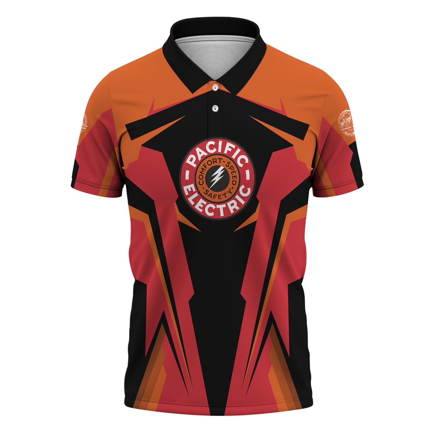 Railspirit Personalized Pacific Electric Railroad Polo Shirt Strong Line Style Train Unisex Shirt All Over Print