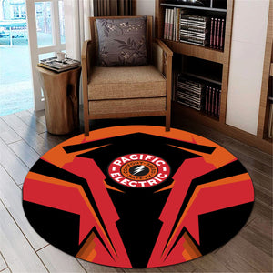 Railspirit Pacific Electric Railroad Round Mat Strong Line Style Rug All Over Print