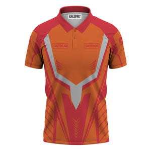 Railspirit Personalized Pacific Electric Railroad Polo Shirt Workwear-Inspired with Custom Position Train Shirt