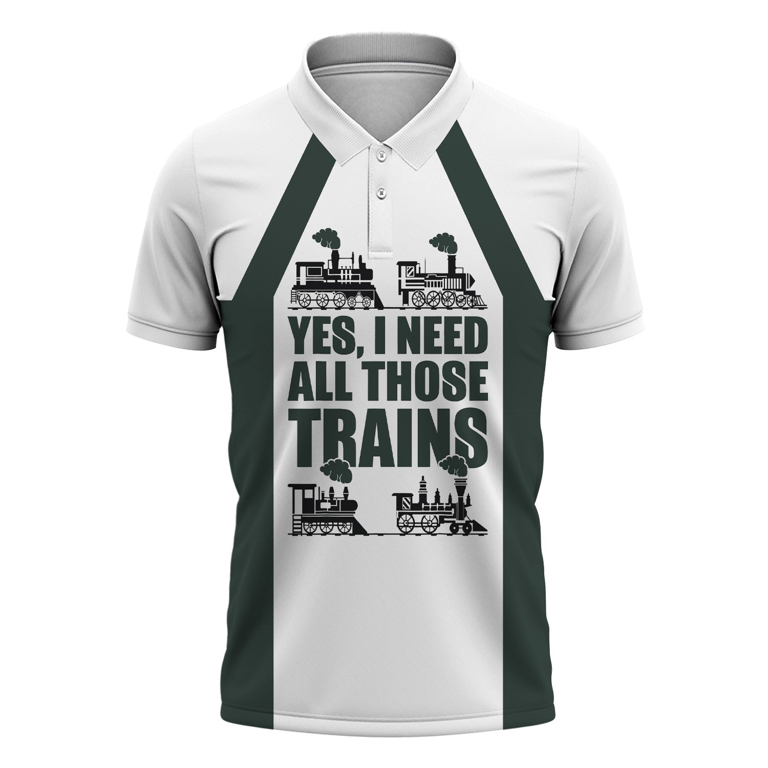 Railspirit Custom Name Youngstown & Southern Railroad Polo Shirt Yes I Need All Those Train Printed Shirt