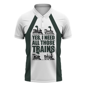 Railspirit Custom Name Youngstown & Southern Railroad Polo Shirt Yes I Need All Those Train Printed Shirt