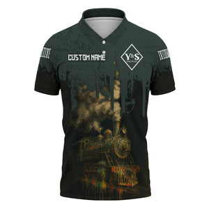 Railspirit Personalized Youngstown & Southern Railroad Polo Shirt Vintage Train Art Style Shirt For Locomotive Fans