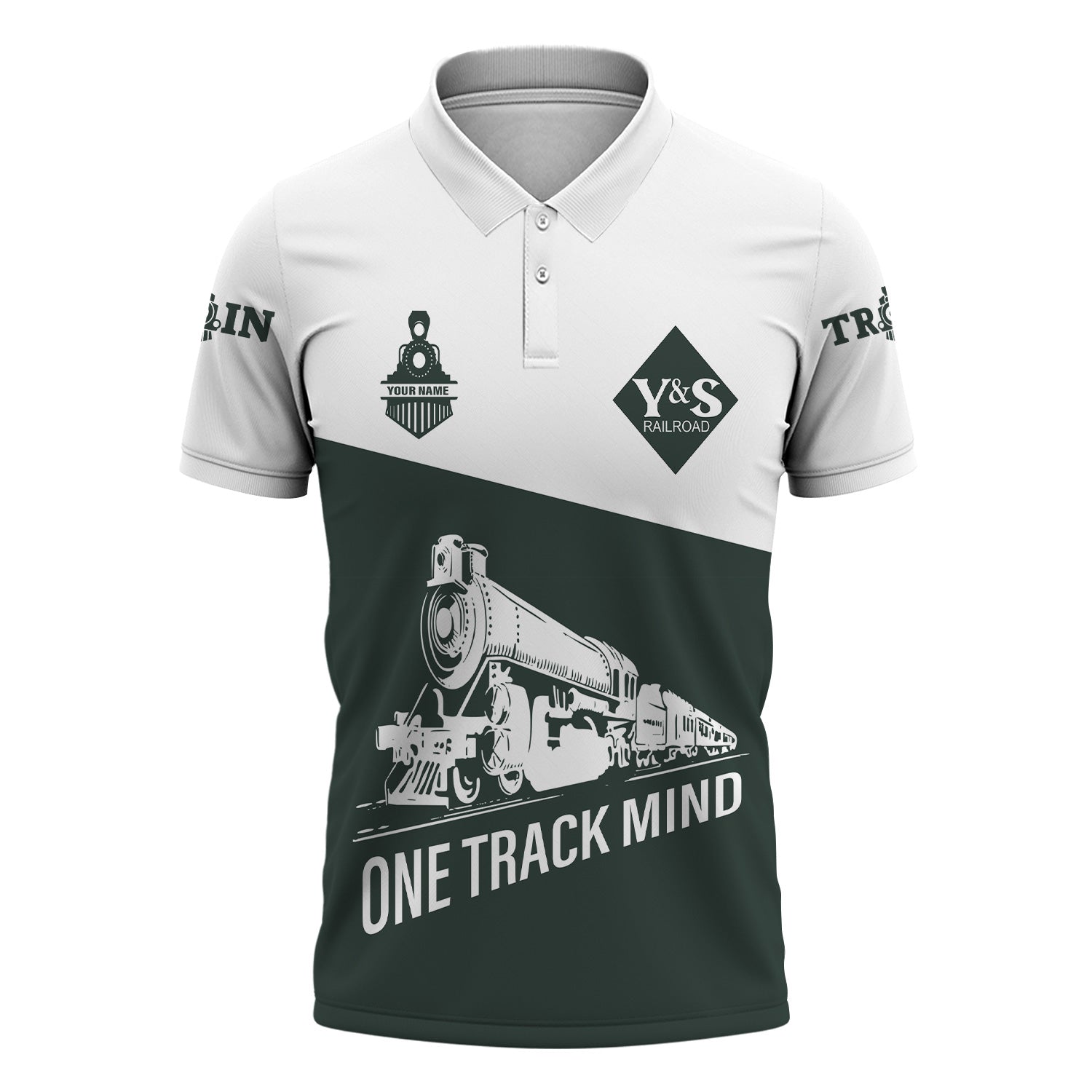 Railspirit Personalized Youngstown & Southern Railroad Polo Shirt One Track Mind Unisex Train Shirt Gift Idea For Train Lover