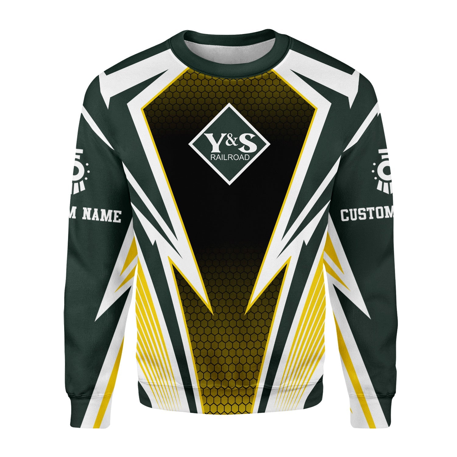 Railspirit Personalized Youngstown & Southern Railroad Sweatshirt Lightning Graphic Style Shirt Gift Idea For Train Lover