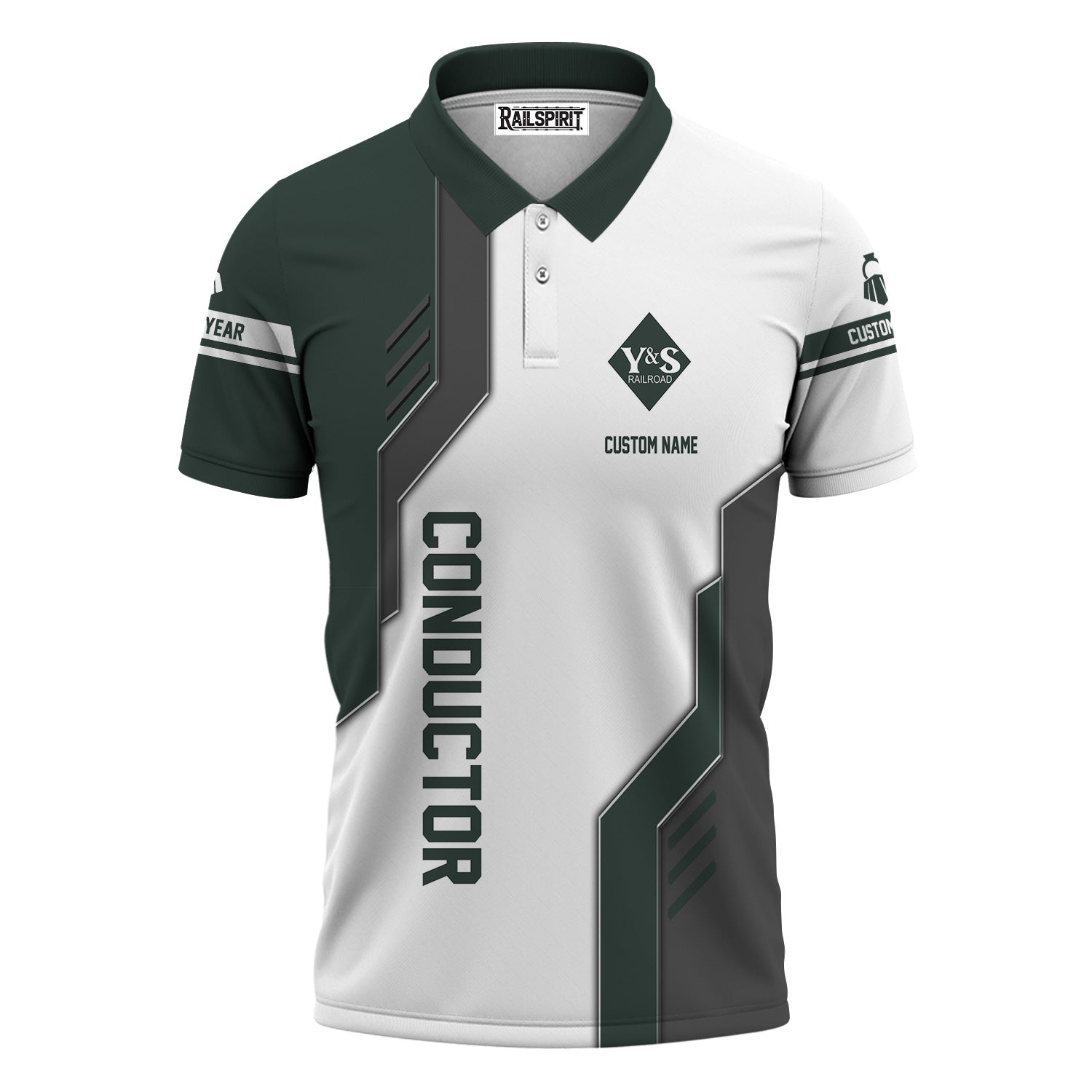 Railspirit Personalized Youngstown & Southern Railroad Polo Shirt Unique Railway Style with Custom Job Train Shirt