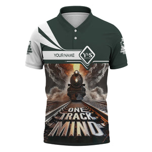 Railspirit Personalized Youngstown & Southern Railroad Polo Shirt One Track Mind Train Printed Shirt