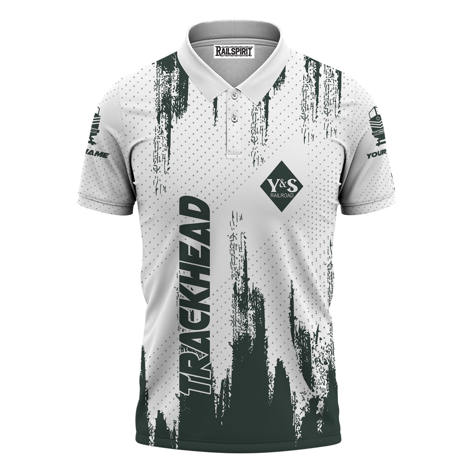 Railspirit Personalized Youngstown & Southern Railroad Polo Shirt Paint Impact Design Train Shirt for Trackhead