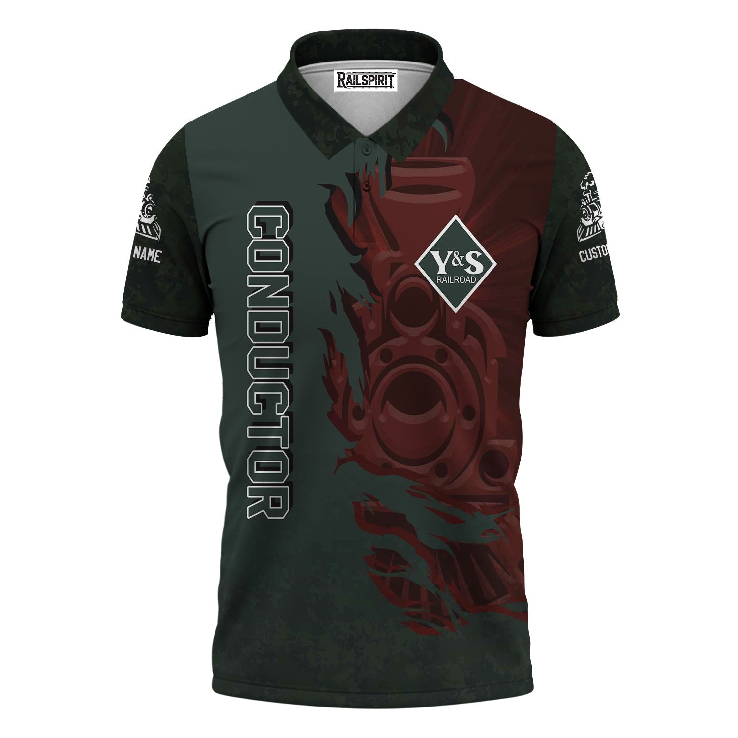 Railspirit Personalized Youngstown & Southern Railroad Polo Shirt Blazing Style with Custom Position Train Shirt