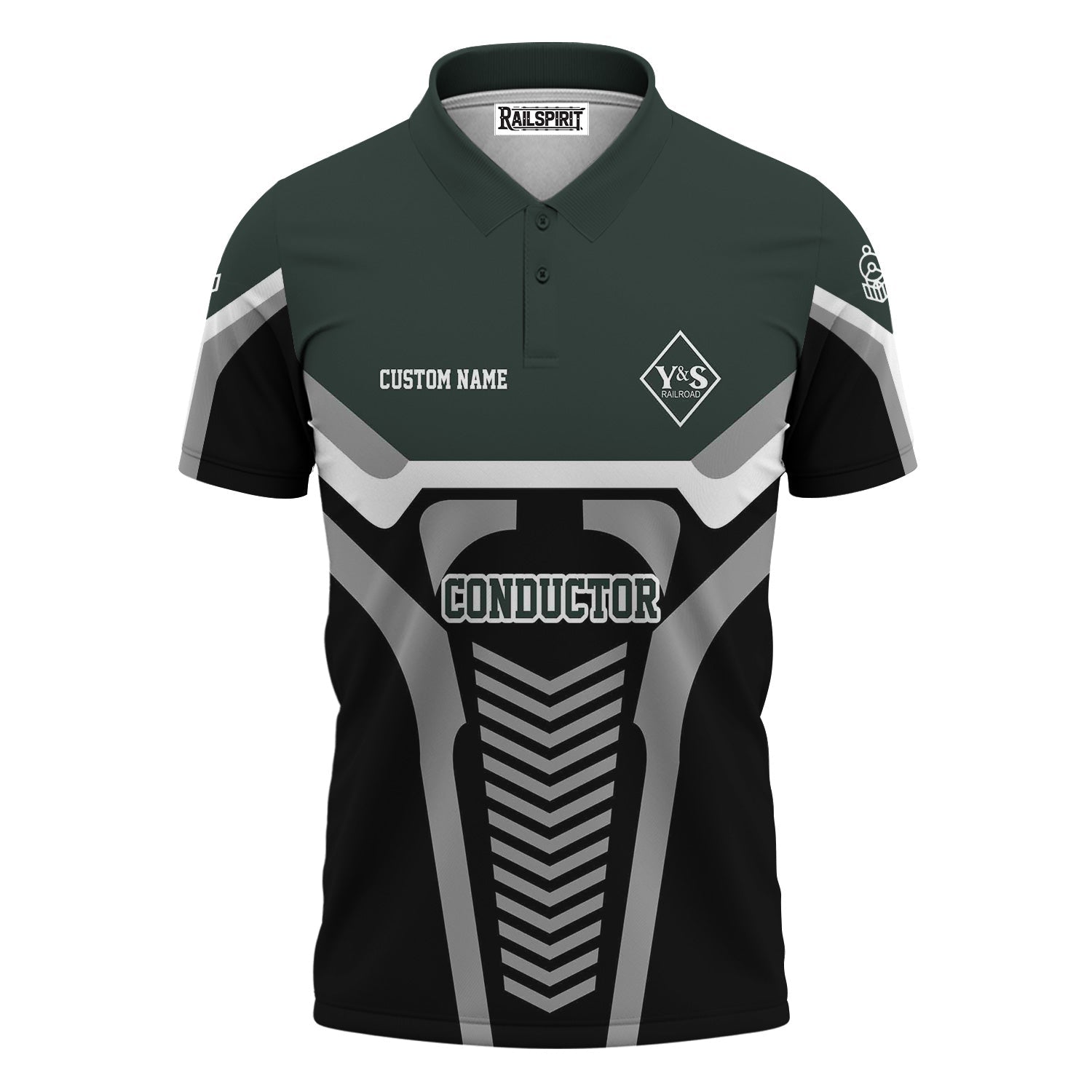 Railspirit Personalized Youngstown & Southern Railroad Polo Shirt Track-Inspired with Custom Job Position Train Shirt