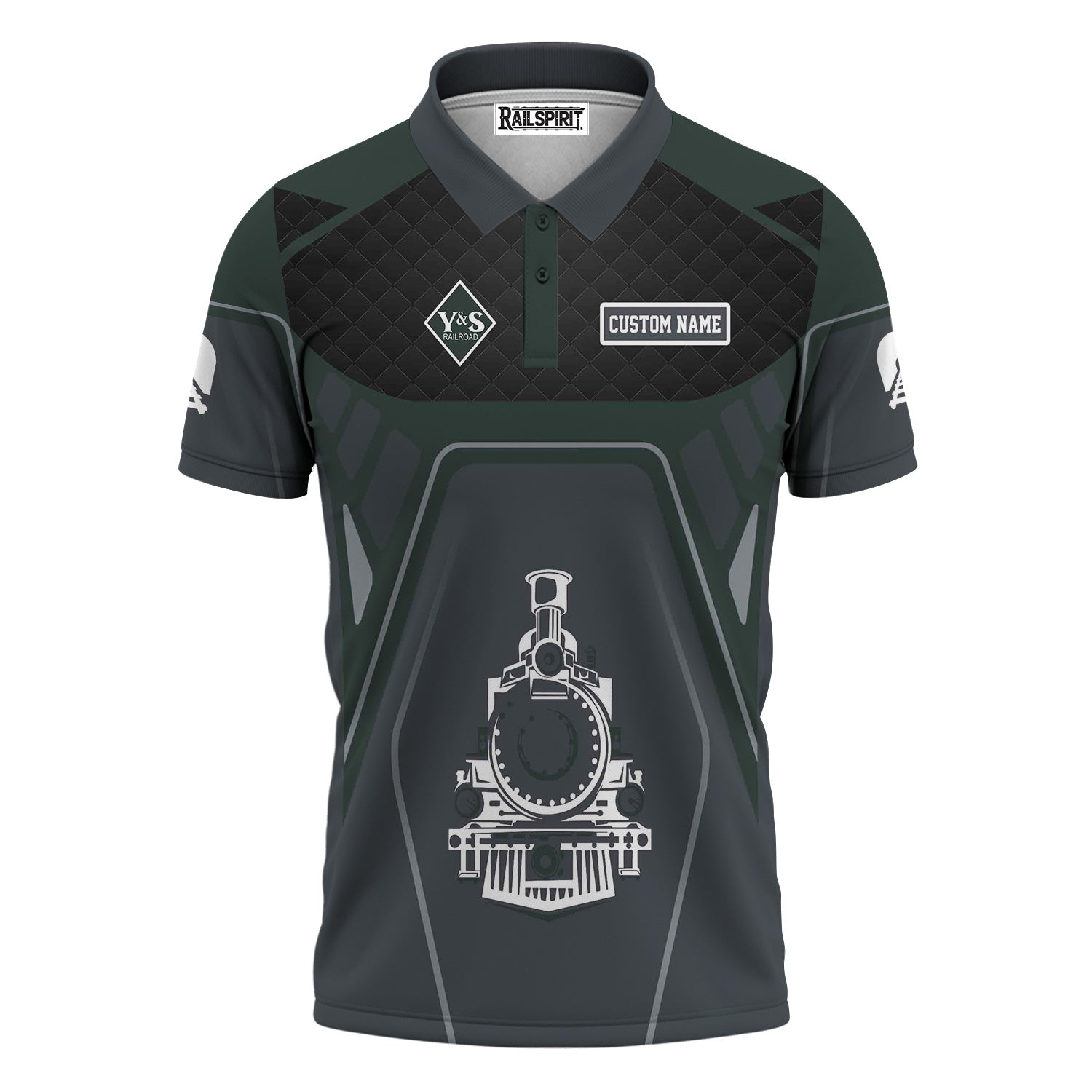 Railspirit Personalized Youngstown & Southern Railroad Polo Shirt Steam Locomotive Engine Graphic Train Shirt All Over Print