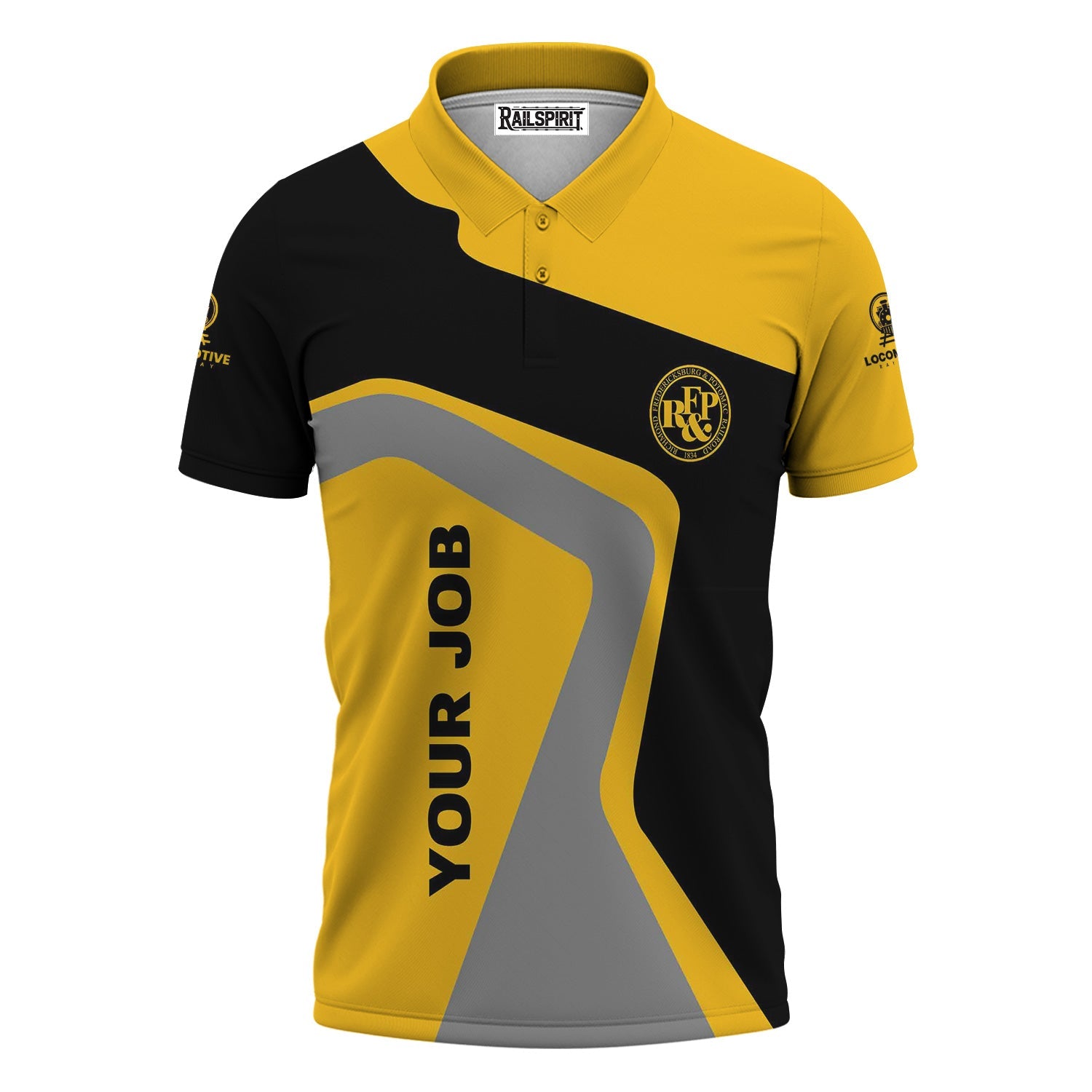 Railspirit Personalized Richmond, Fredericksburg And Potomac Railroad Polo Shirt Unique Design with Custom Job Position Train Shirt