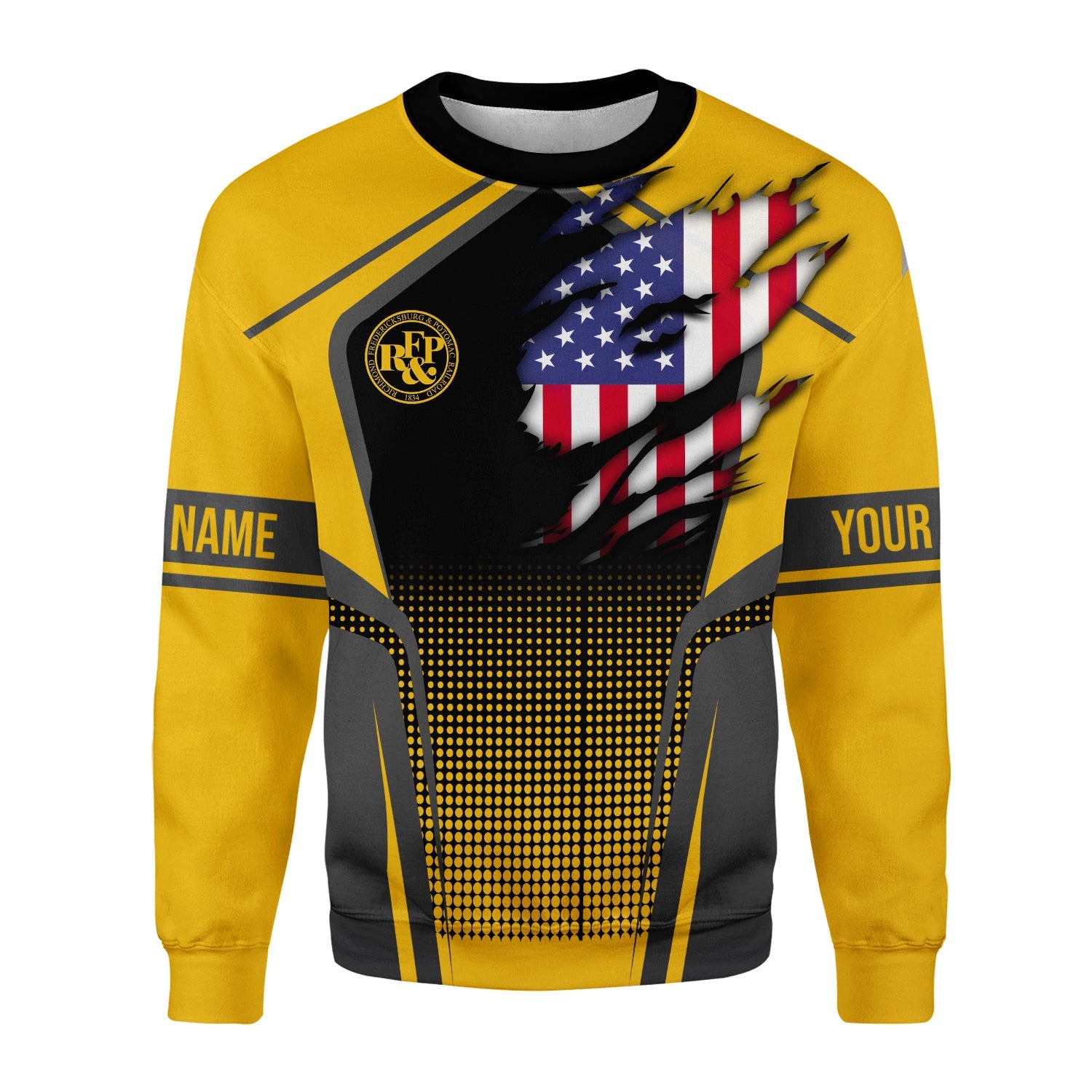 Railspirit Personalized Richmond, Fredericksburg And Potomac Railroad Sweatshirt American Eagle Vintage Train Shirt