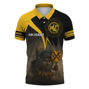 Railspirit Personalized Richmond, Fredericksburg And Potomac Railroad Polo Shirt Angry Train Polo Shirt Gift Idea For Train Lover