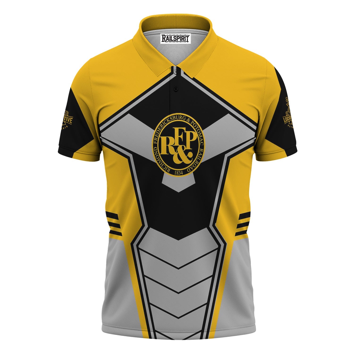 Railspirit Personalized Richmond, Fredericksburg And Potomac Railroad Polo Shirt Engine-Inspired Style Train Shirt for Railroad Fanatic