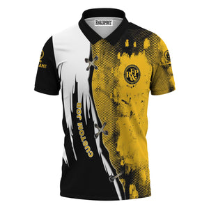 Railspirit Personalized Richmond, Fredericksburg And Potomac Railroad Polo Shirt Retro Stitches Design with Custom Position Train Shirt