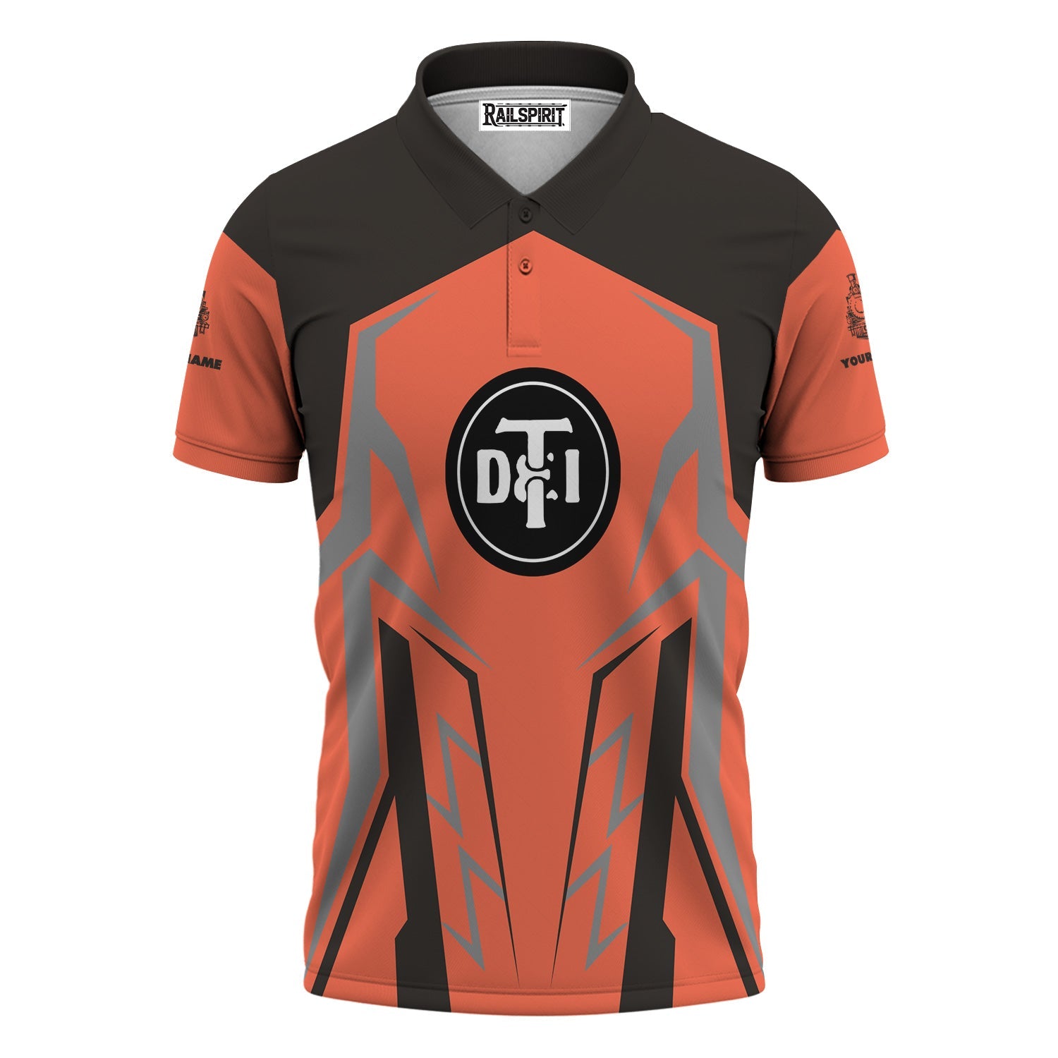 Railspirit Personalized Detroit Toledo And Ironton Railroad Polo Shirt Futuristic Design with Custom Job Train Shirt