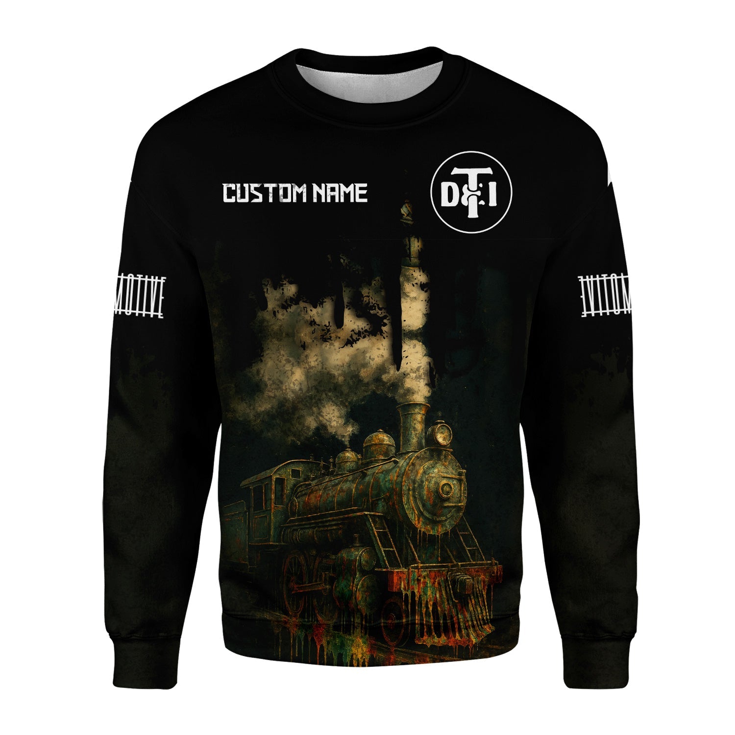Railspirit Personalized Detroit Toledo And Ironton Railroad Sweatshirt Vintage Train Art Style Shirt For Locomotive Fans