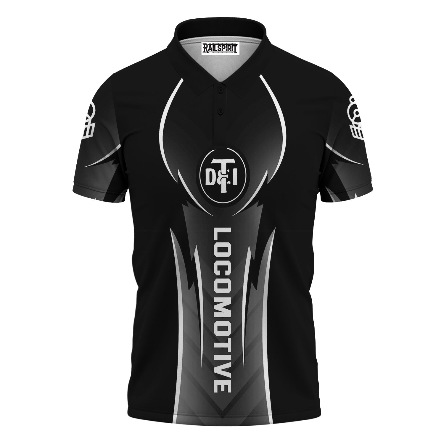 Railspirit Personalized Detroit Toledo And Ironton Railroad Polo Shirt Striking Line Style Train Shirt For Locomotive Lovers