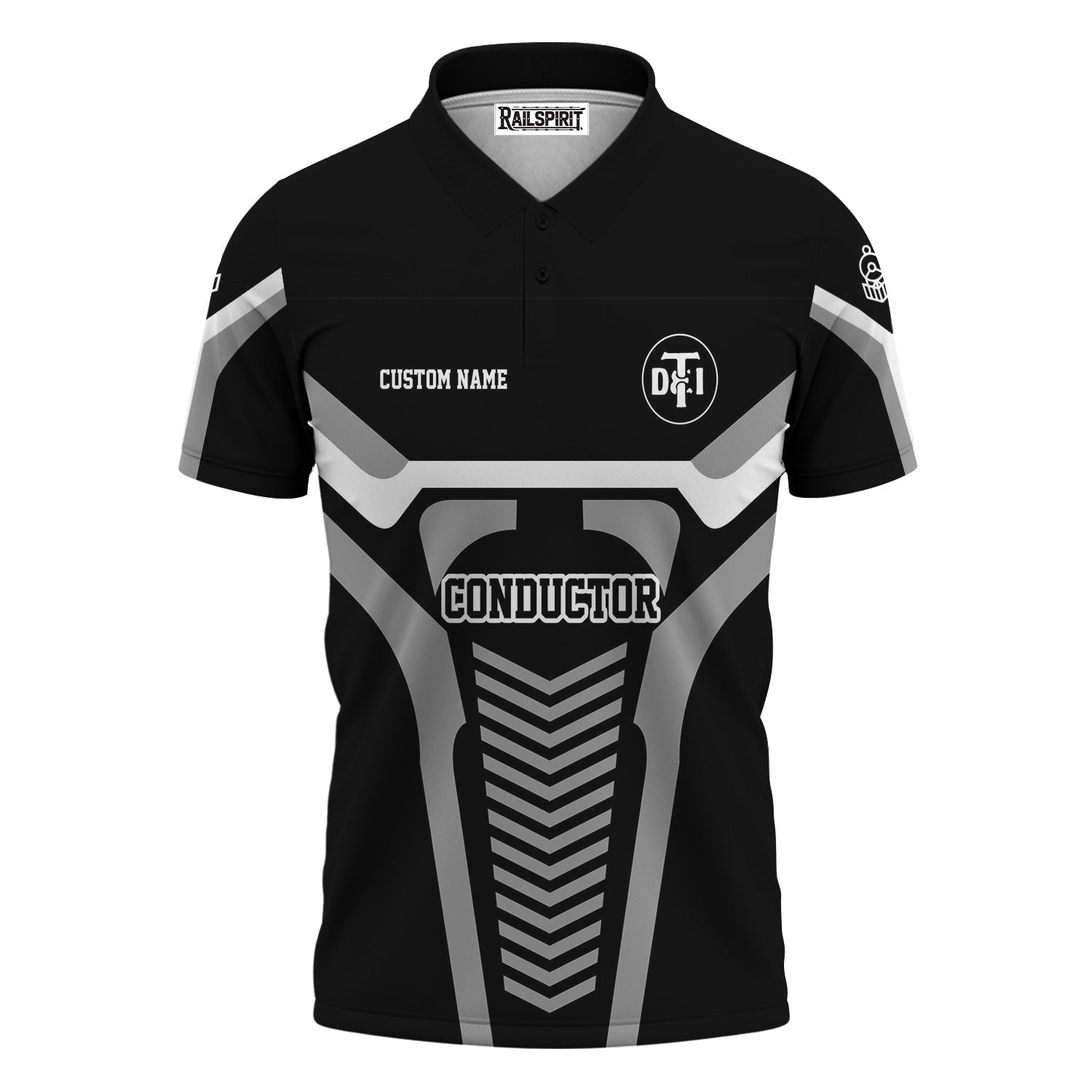 Railspirit Personalized Detroit Toledo And Ironton Railroad Polo Shirt Track-Inspired with Custom Job Position Train Shirt