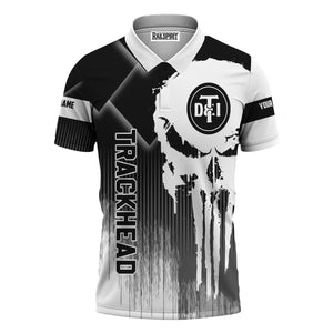 Railspirit Personalized Detroit Toledo And Ironton Railroad Polo Shirt Skull Design with Custom Job Train Shirt for Trackhead Crew