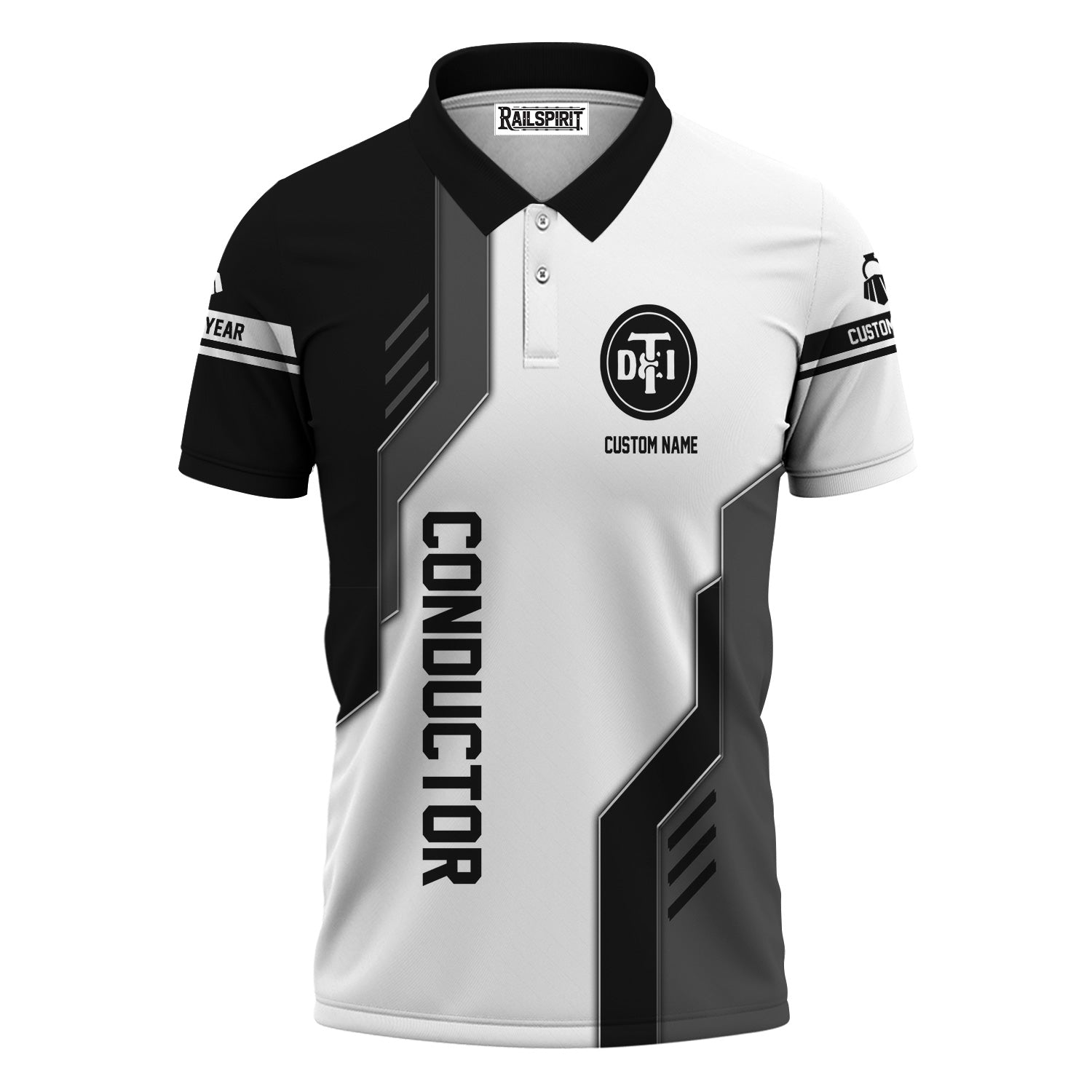 Railspirit Personalized Detroit Toledo And Ironton Railroad Polo Shirt Unique Railway Style with Custom Job Train Shirt