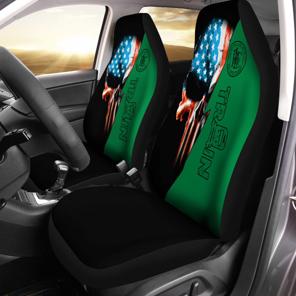Railspirit Pittsburgh And Lake Erie Railroad Car Seat Cover Train Skull American Flag Style Seat Cover