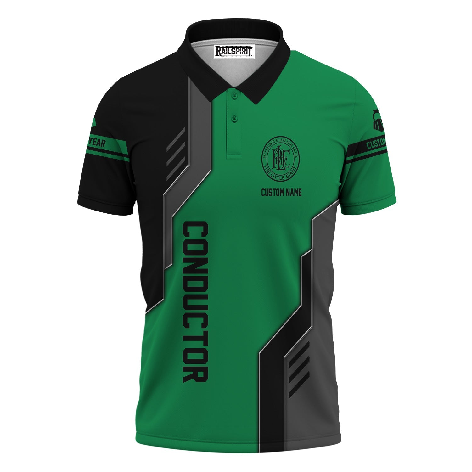 Railspirit Personalized Pittsburgh And Lake Erie Railroad Polo Shirt Unique Railway Style with Custom Job Train Shirt