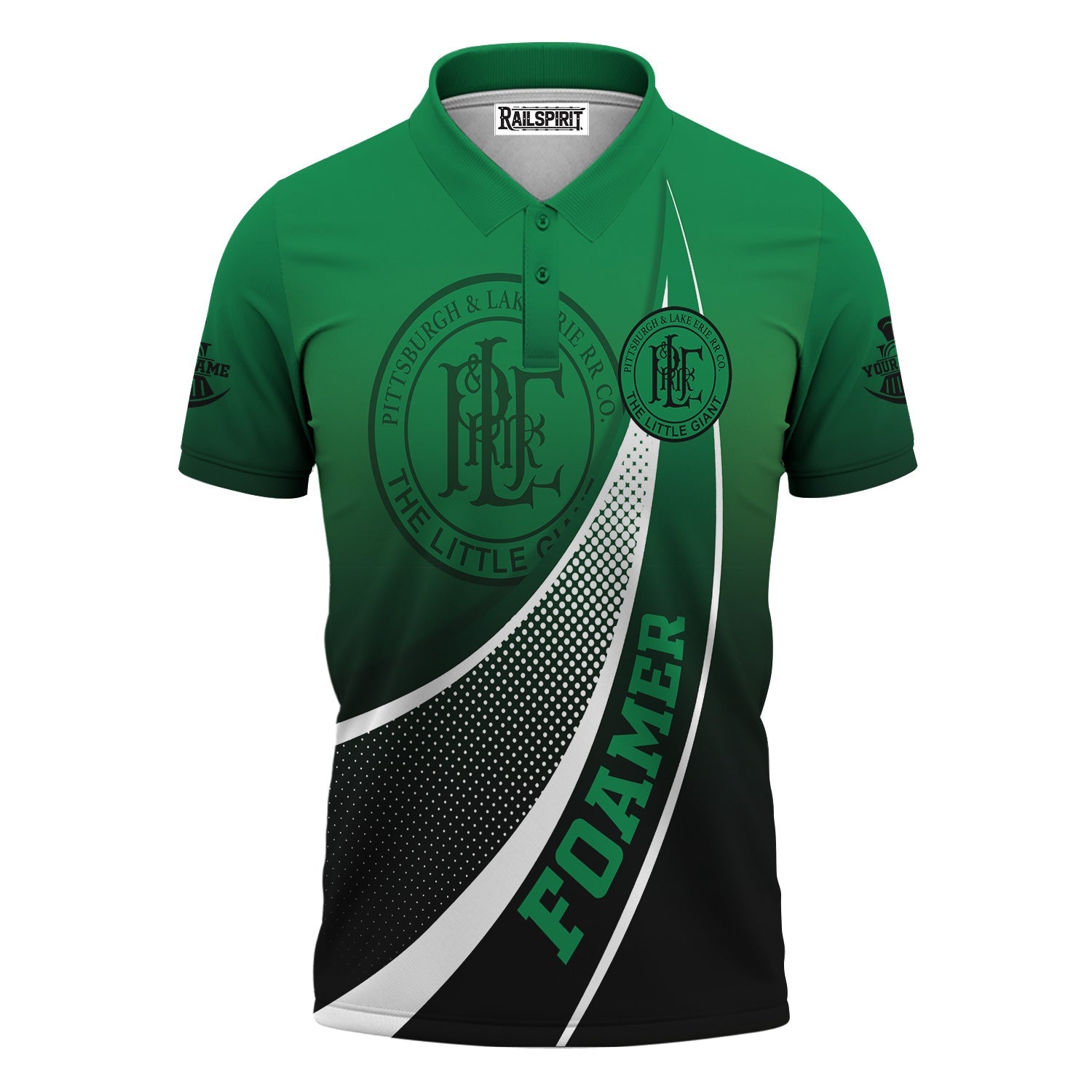 Railspirit Personalized Pittsburgh And Lake Erie Railroad Polo Shirt Railway-Themed Style Shirt Gift Idea For Trainspotter