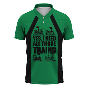 Railspirit Custom Name Pittsburgh And Lake Erie Railroad Polo Shirt Yes I Need All Those Train Printed Shirt