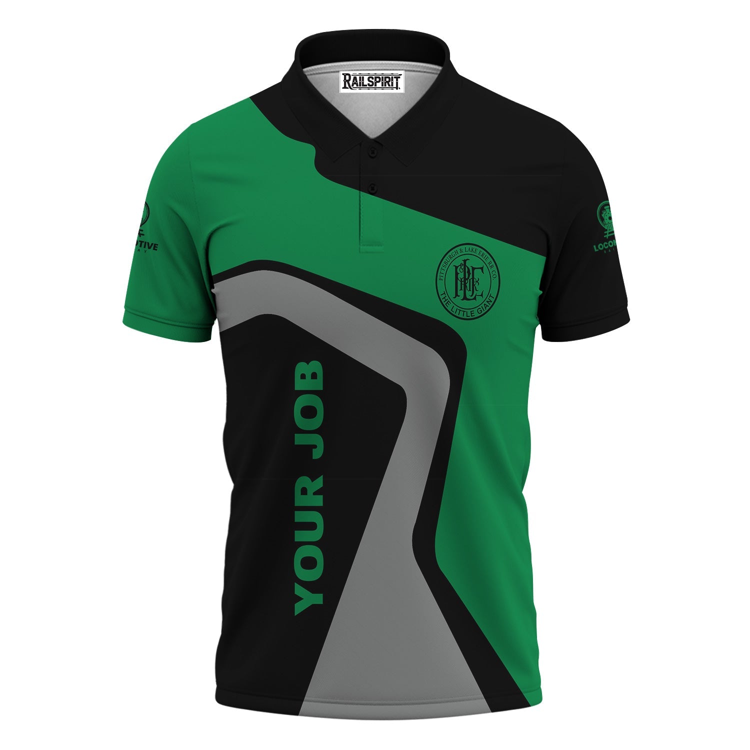 Railspirit Personalized Pittsburgh And Lake Erie Railroad Polo Shirt Unique Design with Custom Job Position Train Shirt