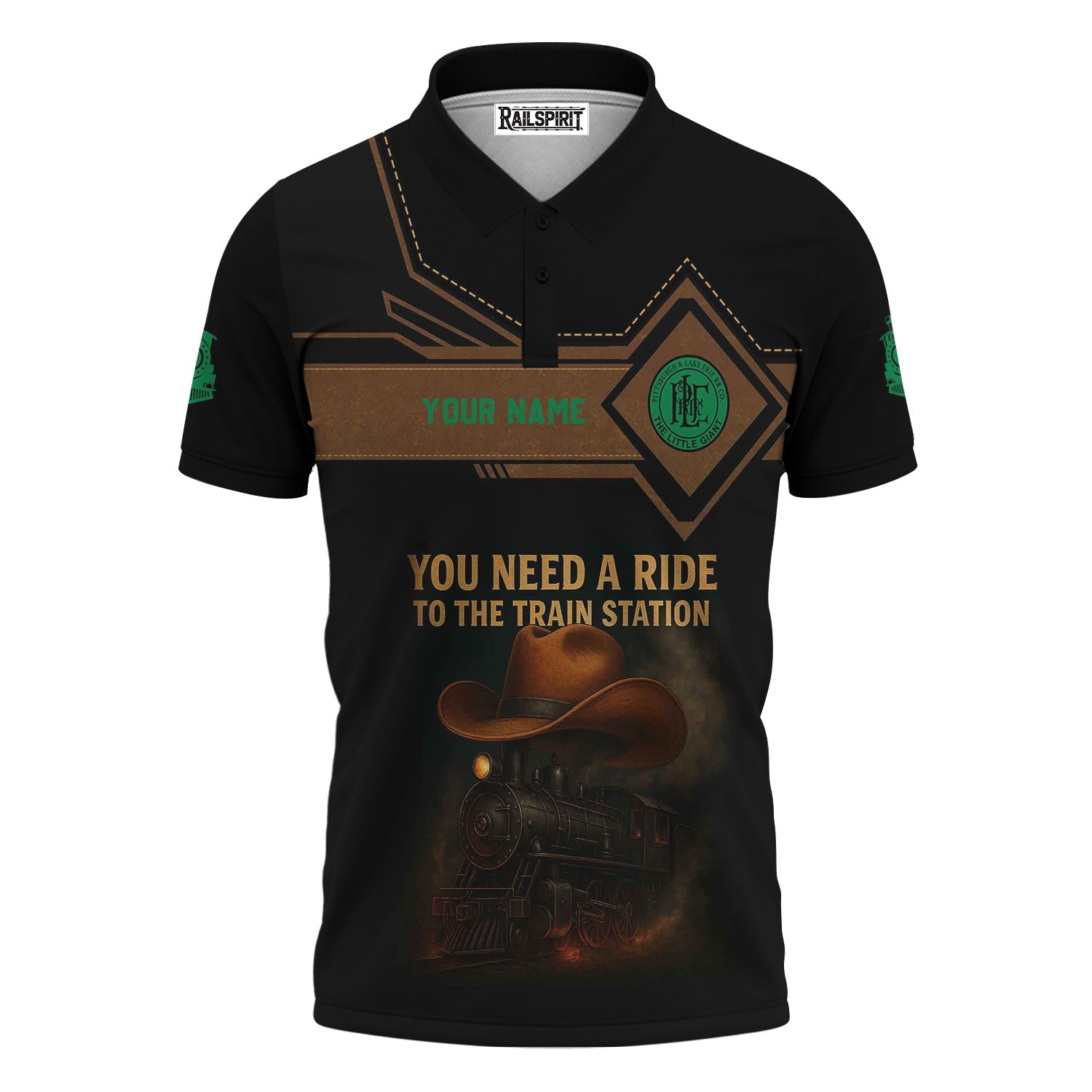 Railspirit Personalized Pittsburgh And Lake Erie Railroad Polo Shirt You Need A Ride To The Train Station Shirt For Train Lovers