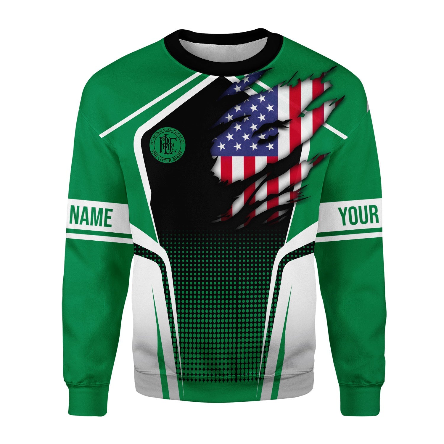 Railspirit Personalized Pittsburgh And Lake Erie Railroad Sweatshirt American Eagle Vintage Train Shirt