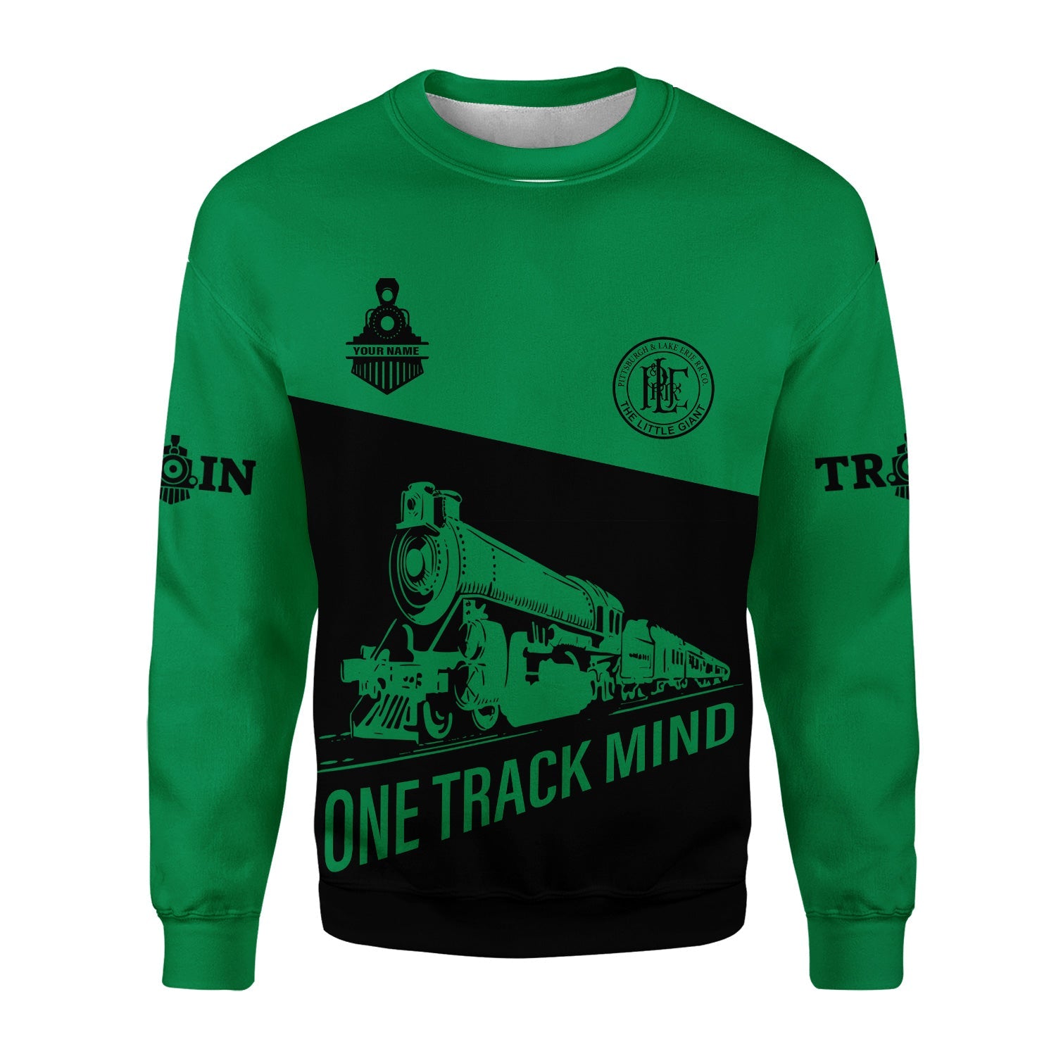 Railspirit Personalized Pittsburgh And Lake Erie Railroad Sweatshirt One Track Mind Train Sweater Gift Idea For Train Lover
