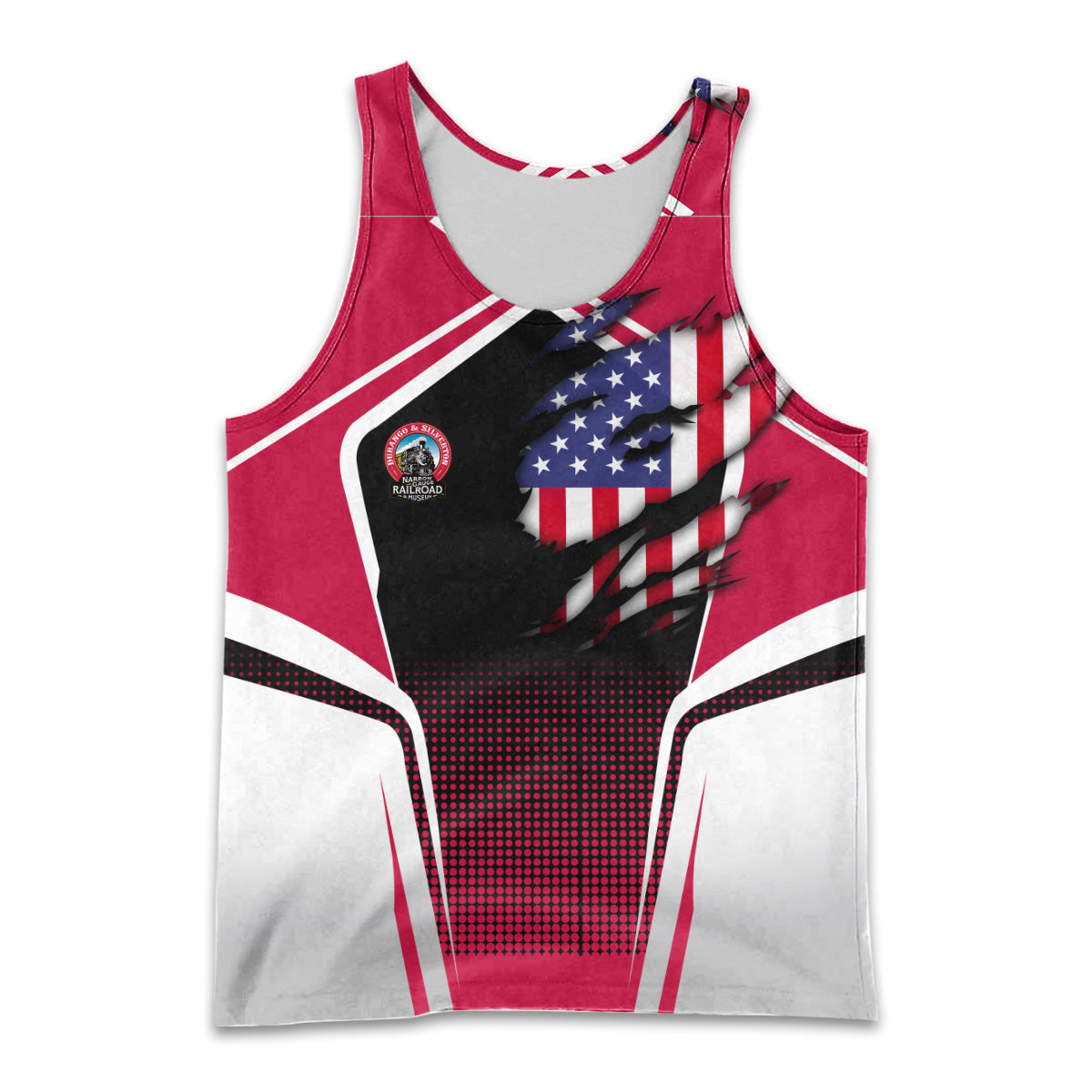 Railspirit Personalized Durango And Silverton Narrow Gauge Railroad Men Tank Top American Eagle Vintage Train Shirt