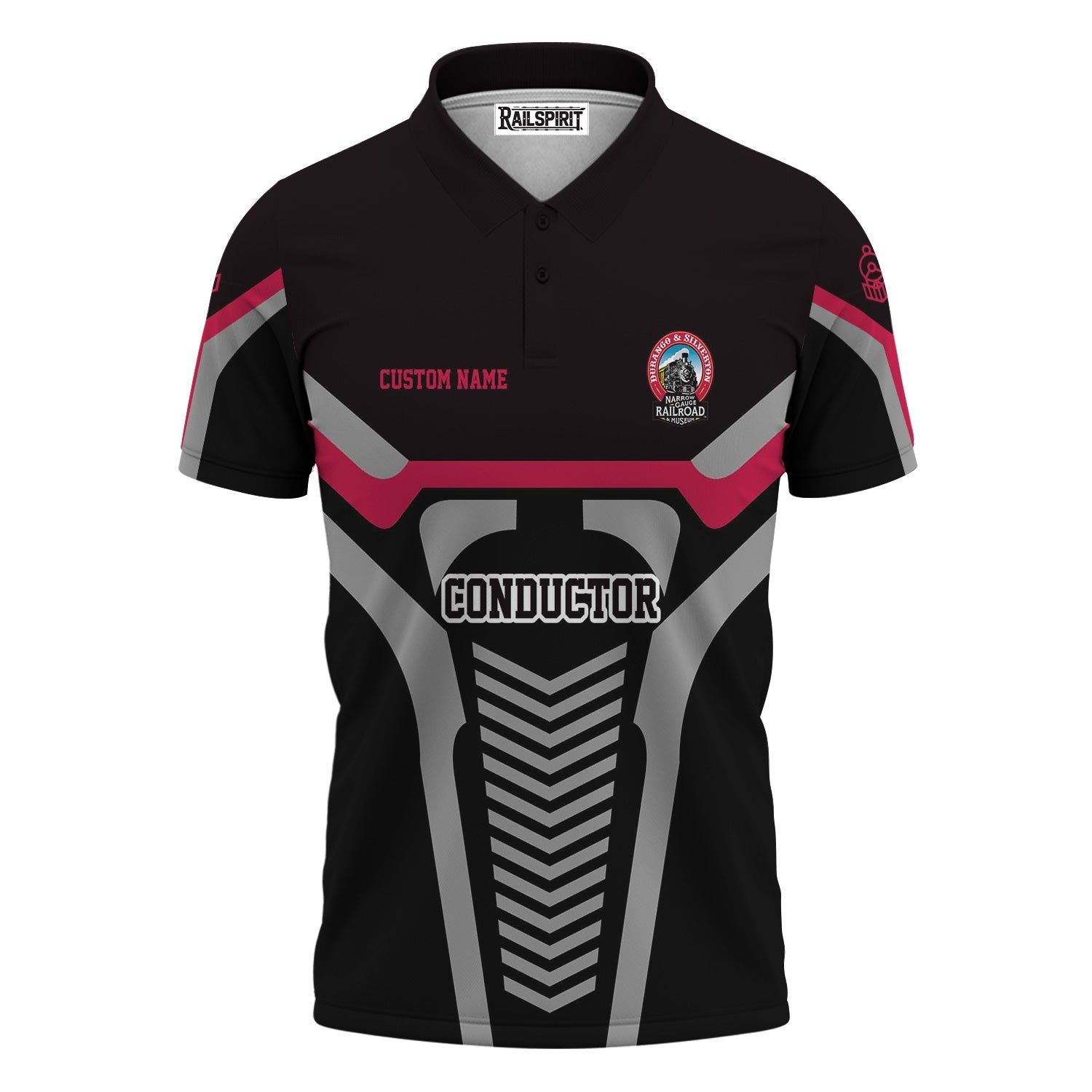 Railspirit Personalized Durango And Silverton Narrow Gauge Railroad Polo Shirt Track-Inspired with Custom Job Position  Train Shirt