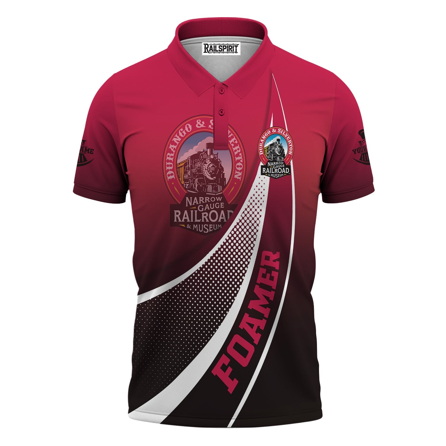 Railspirit Personalized Durango And Silverton Narrow Gauge Railroad Polo Shirt Railway-Themed Style Shirt Gift Idea For Trainspotter