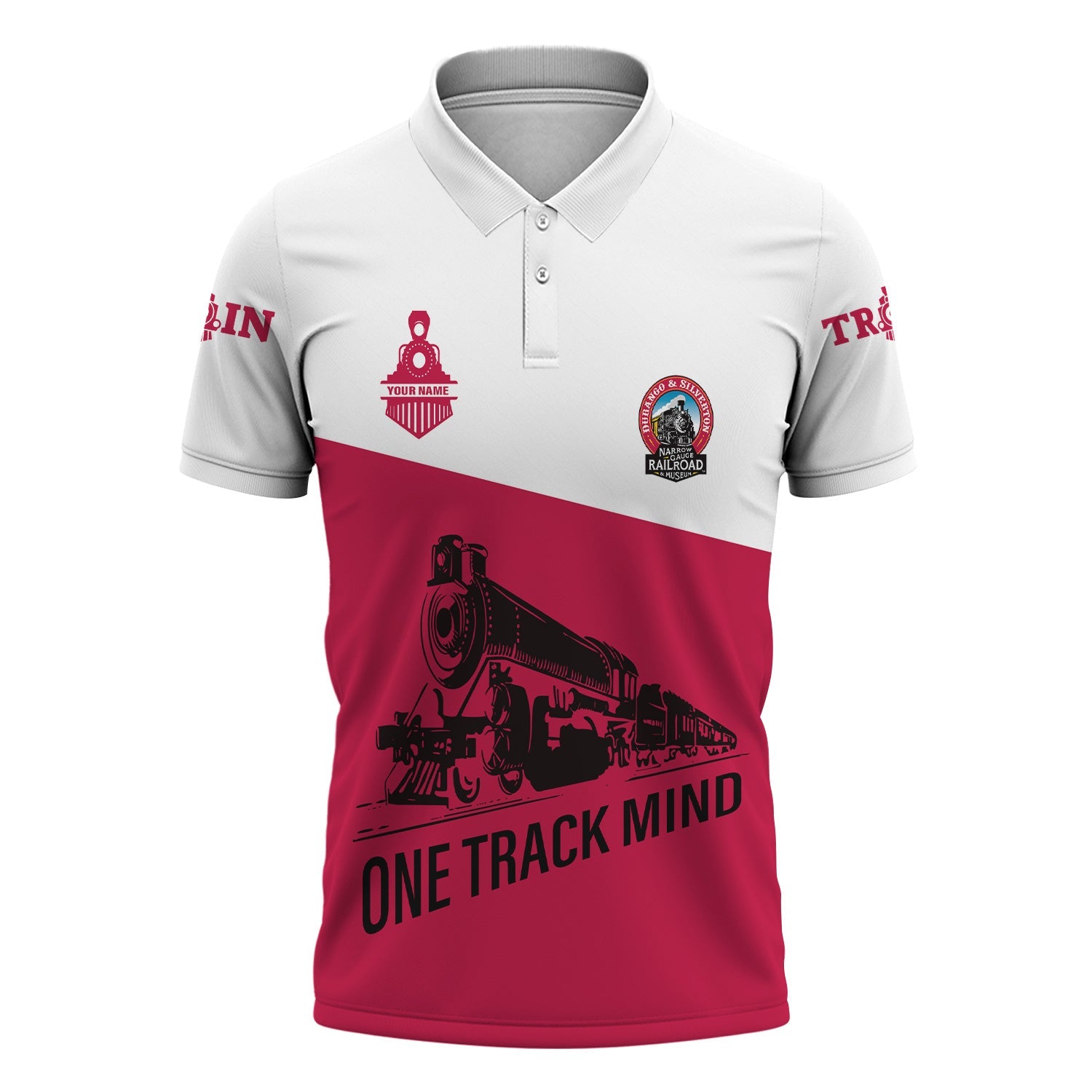 Railspirit Personalized Durango And Silverton Narrow Gauge Railroad Polo Shirt One Track Mind Unisex Train Shirt Gift Idea For Train Lover