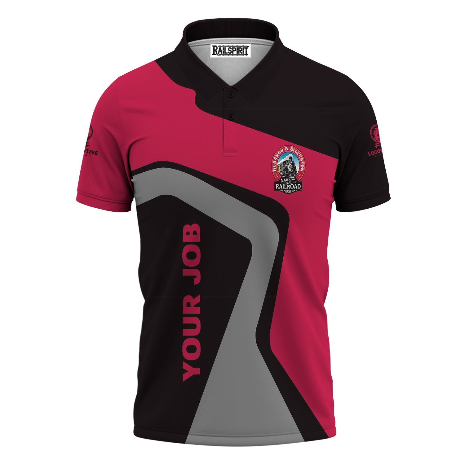 Railspirit Personalized Durango And Silverton Narrow Gauge Railroad Polo Shirt Unique Design with Custom Job Position Train Shirt