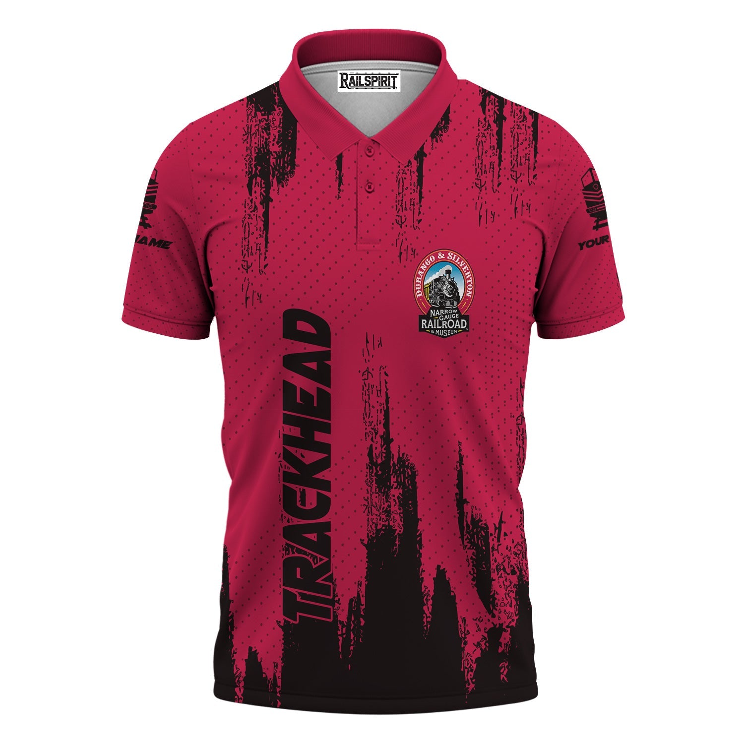 Railspirit Personalized Durango And Silverton Narrow Gauge Railroad Polo Shirt Paint Impact Design Train Shirt for Trackhead