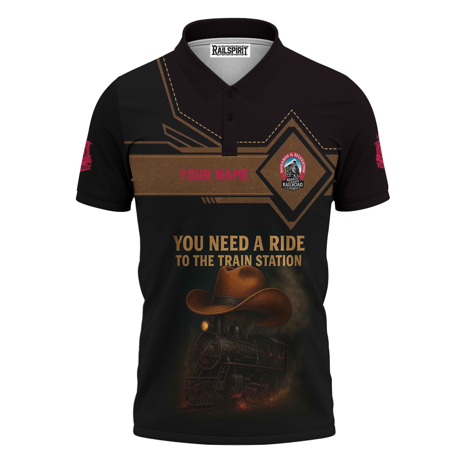 Railspirit Personalized Durango And Silverton Narrow Gauge Railroad Polo Shirt You Need A Ride To The Train Station Shirt For Train Lovers