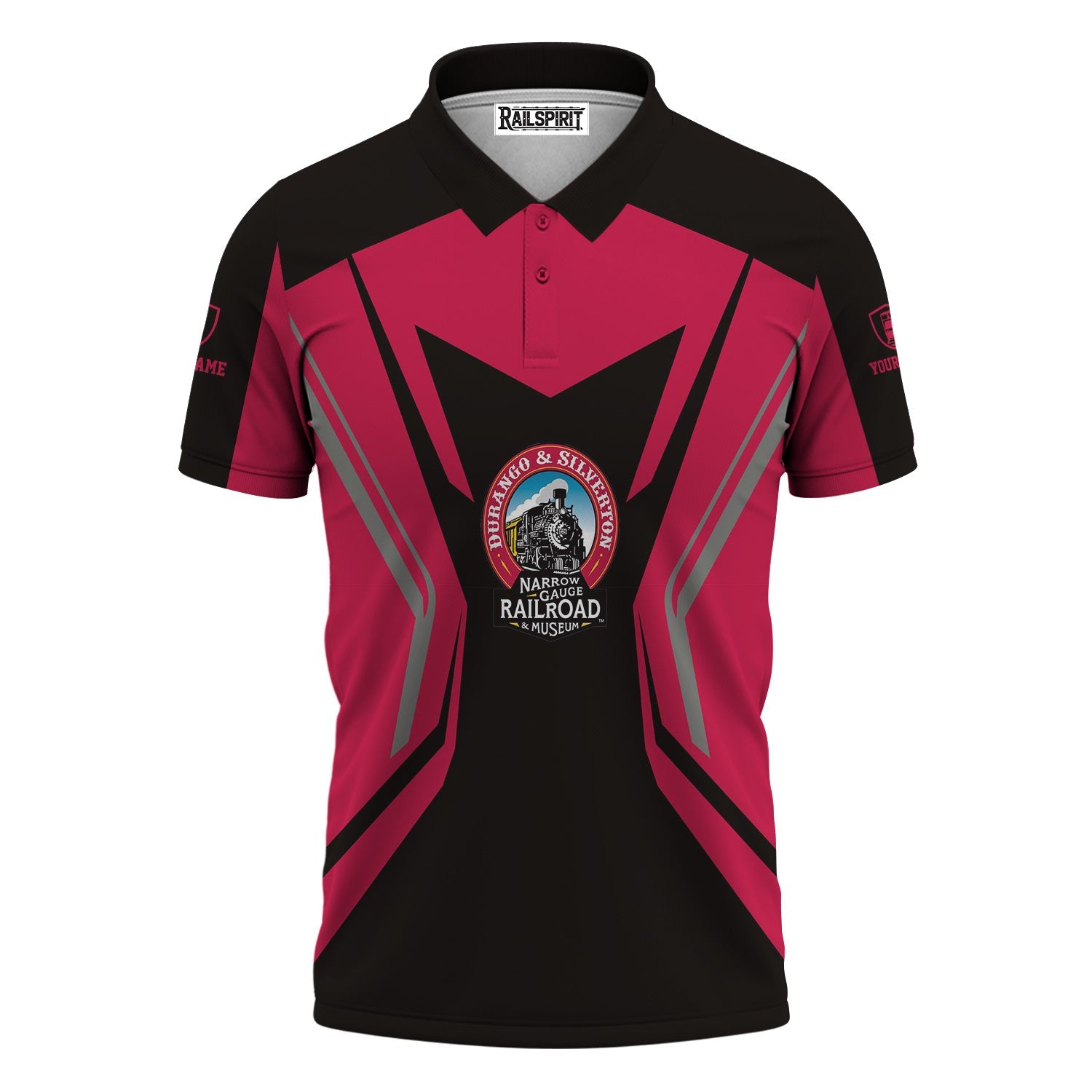 Railspirit Personalized Durango And Silverton Narrow Gauge Railroad Polo Shirt Unique Style with Custom Job Train Shirt