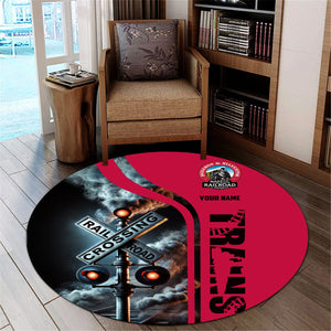 Railspirit Personalized Durango And Silverton Narrow Gauge Railroad Round Mat Railroad Crossing Sign Mat All Over Print