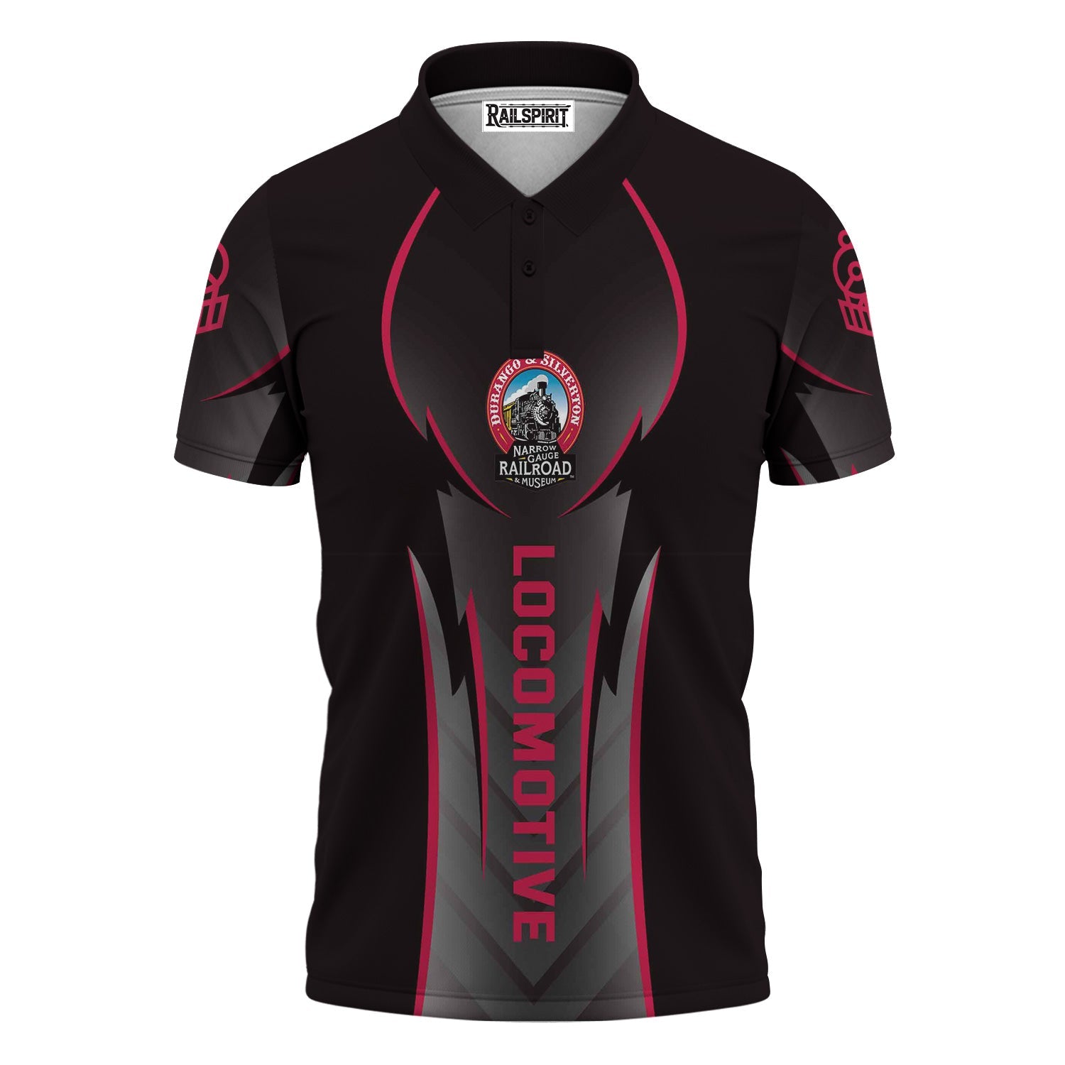 Railspirit Personalized Durango And Silverton Narrow Gauge Railroad Polo Shirt Striking Line Style Train Shirt For Locomotive Lovers