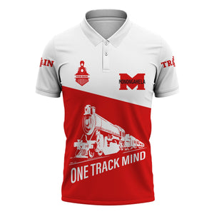 Railspirit Personalized Monongahela Railroad Polo Shirt One Track Mind Unisex Train Shirt Gift Idea For Train Lover