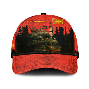 Railspirit Personalized Strasburg Railroad Classic Cap Vintage Train Art Style Cap For Locomotive Fans