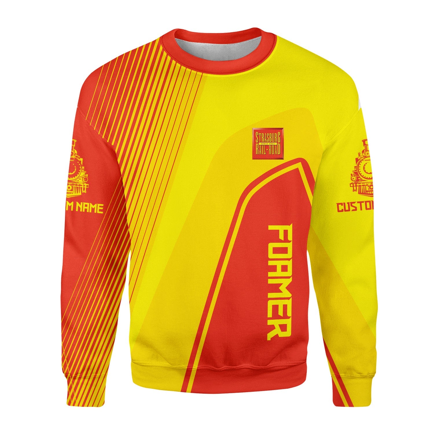 Railspirit Personalized Strasburg Railroad Sweatshirt Vibrant Striking Style Shirt For Rail Enthusiasts