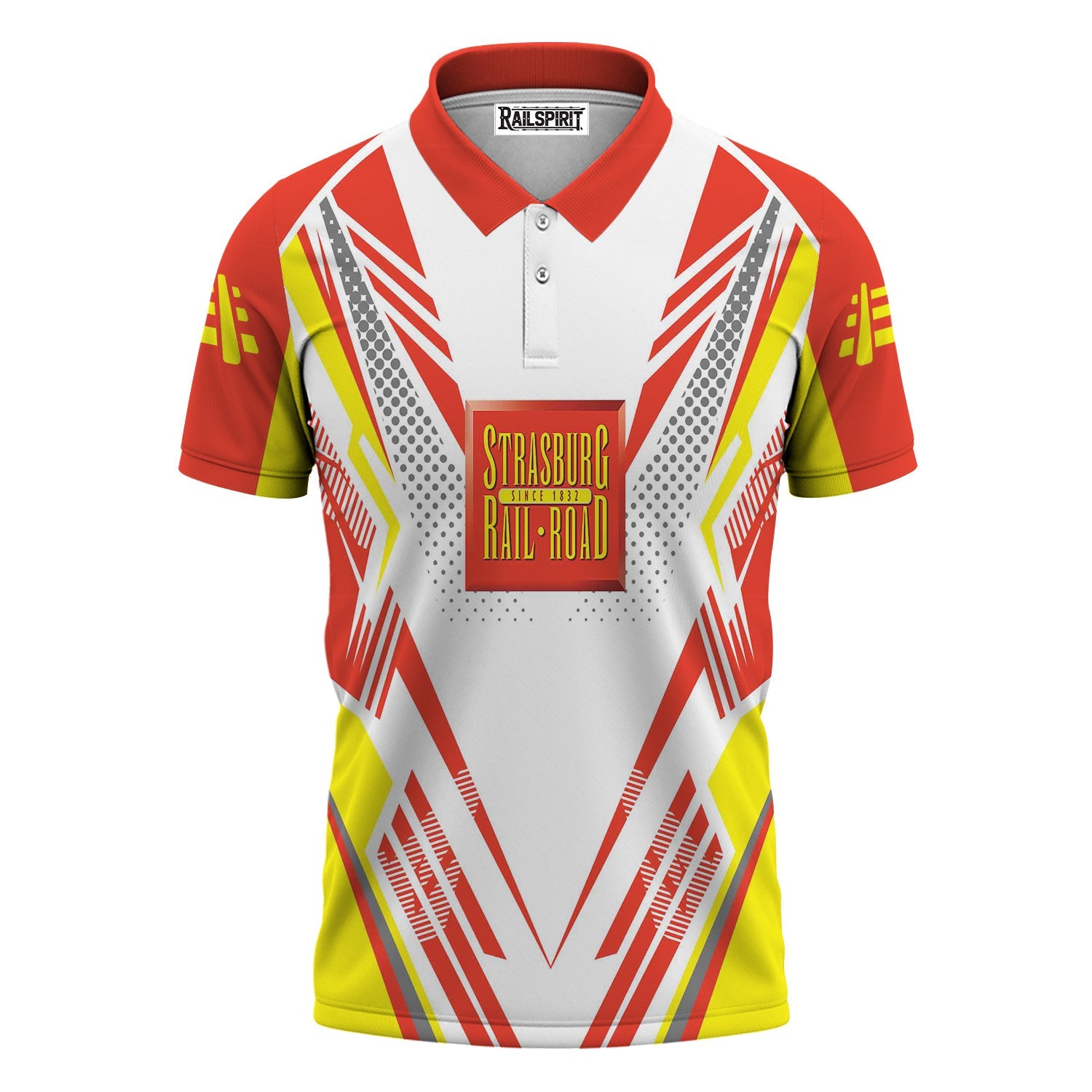 Railspirit Personalized Strasburg Railroad Polo Shirt Railroad Tribute Design Train Shirt for Train Lovers