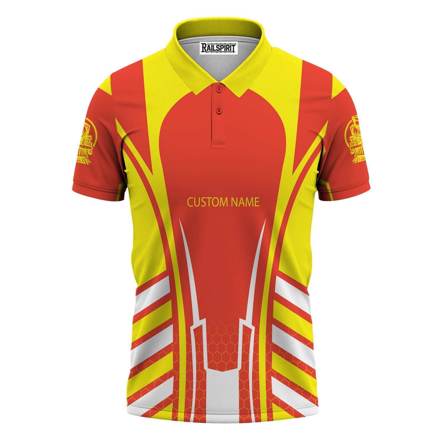 Railspirit Personalized Strasburg Railroad Polo Shirt Striped Railroad Style Train Shirt All Over Print