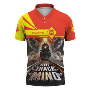 Railspirit Personalized Strasburg Railroad Polo Shirt One Track Mind Train Printed Shirt