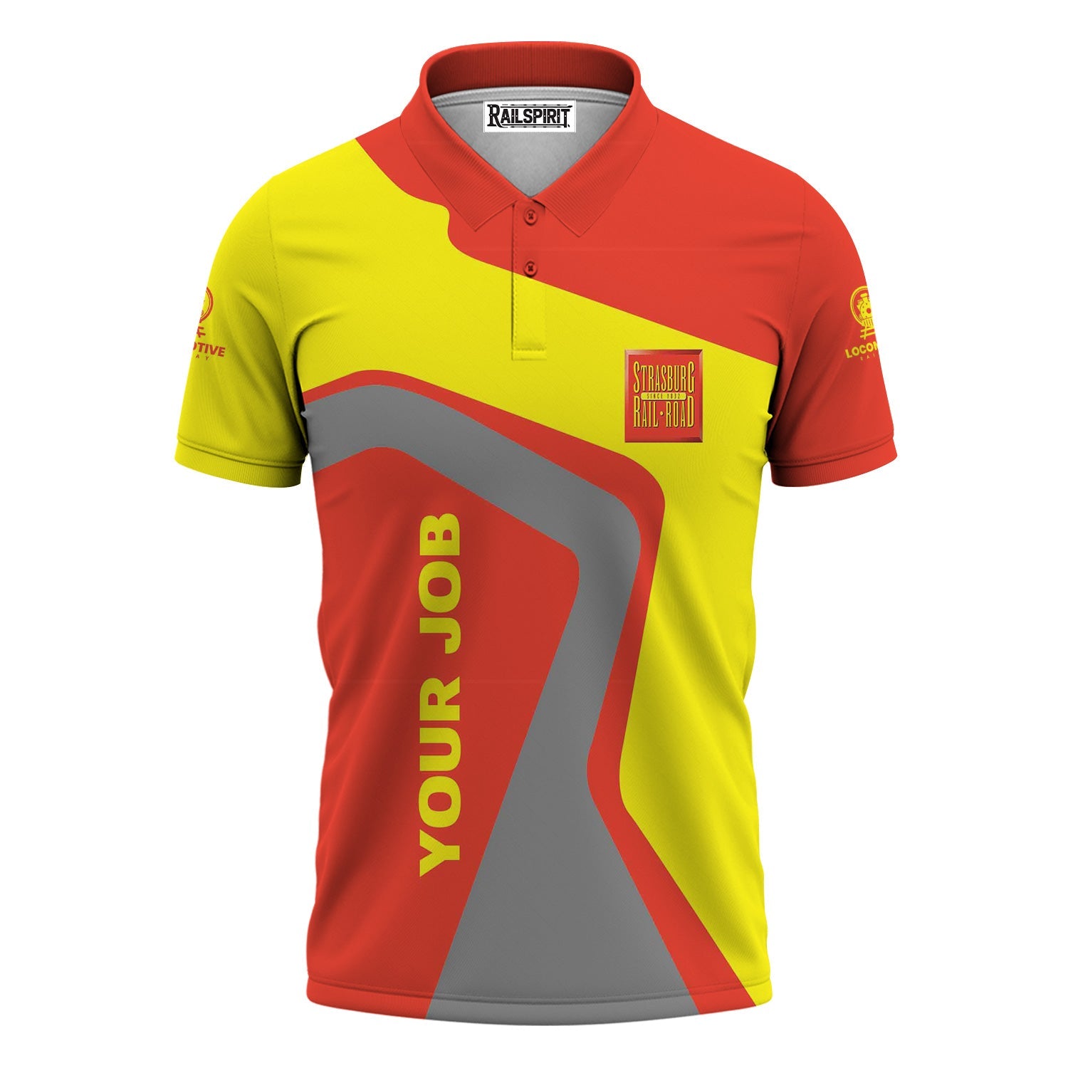 Railspirit Personalized Strasburg Railroad Polo Shirt Unique Design with Custom Job Position Train Shirt